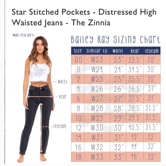 Star Stitched Pockets - Distressed High Waisted Mom Jeans - The Zinnia - Picture 5 of 8